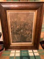 Ingelijste prent: val van christus op weg naar golgotha, Antiek en Kunst, Ophalen