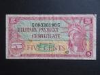 5 Cents ND (1961 - 1964) US Army / Verenigde Staten p-M43, Postzegels en Munten, Bankbiljetten | Amerika, Los biljet, Verzenden