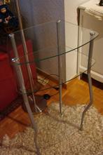 hoog bijzet tafelje: glas, Huis en Inrichting, Ophalen, Glas, Zo goed als nieuw, Modern