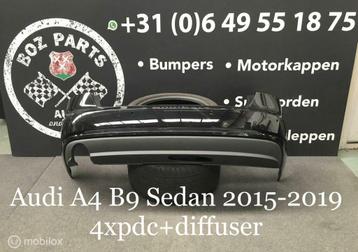 AUDI A4 B9 SEDAN ACHTERBUMPER + DIFFUSER 2015-2019 ORIGINEEL beschikbaar voor biedingen