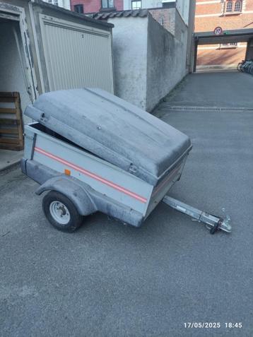 Remork aanhangwagen bagagewagen met afsluitdeksel, Auto diversen, Aanhangers en Bagagewagens, Ophalen, Gebruikt