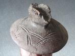 Deksel van een opberg pot uit Burkina Faso, Gurunsi, H 9 cm, Antiek en Kunst, Verzenden
