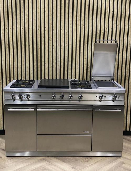 Lacanche Westahl Inox 150cm Full Option + Hete Lucht, Electroménager, Cuisinières, Comme neuf, 5 zones de cuisson ou plus, 90 à 95 cm