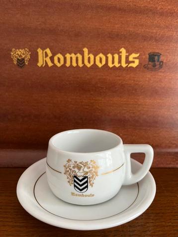 Rombouts vintage kopjes met gouden opdruk 