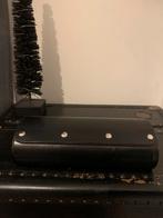 Étui à montres luxe simil cuir noir - 3 compartiments., Enlèvement ou Envoi, Comme neuf, Cuir