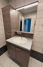 Badkamermeubel met kolomkast in houtlook, Huis en Inrichting, Ophalen, Zo goed als nieuw