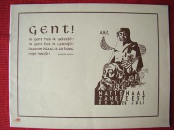 NATIONAAL ZANGFEEST GENT 1951 (Vlaamse beweging ) (BG120) beschikbaar voor biedingen