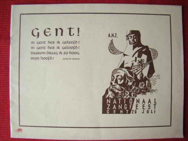 NATIONAAL ZANGFEEST GENT 1951 (Vlaamse beweging ) (BG120), Boeken, Geschiedenis | Nationaal, Gelezen, Ophalen of Verzenden