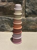Mushie Stapeltoren Pastel - Stapelbekers speelgoed voor 0-3j, Kinderen en Baby's, Ophalen of Verzenden, Zo goed als nieuw
