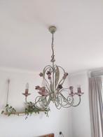 Bloemenlamp light fixture plus FREE wrought iron cadelabra, Impressionist, Metaal, Zo goed als nieuw, 50 tot 75 cm
