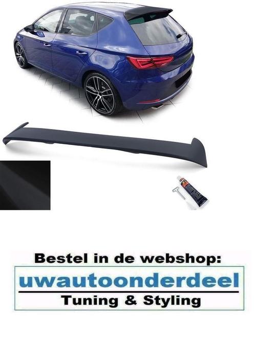 Dakspoiler Lip Dak Spoiler Mat Zwart Voor Seat Leon 5F, Auto diversen, Tuning en Styling, Verzenden