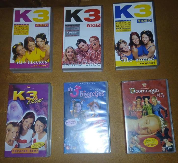 K3 – VHS Collectie, Cd's en Dvd's, VHS | Kinderen en Jeugd, Gebruikt, Kinderprogramma's en -films, Overige typen, Alle leeftijden