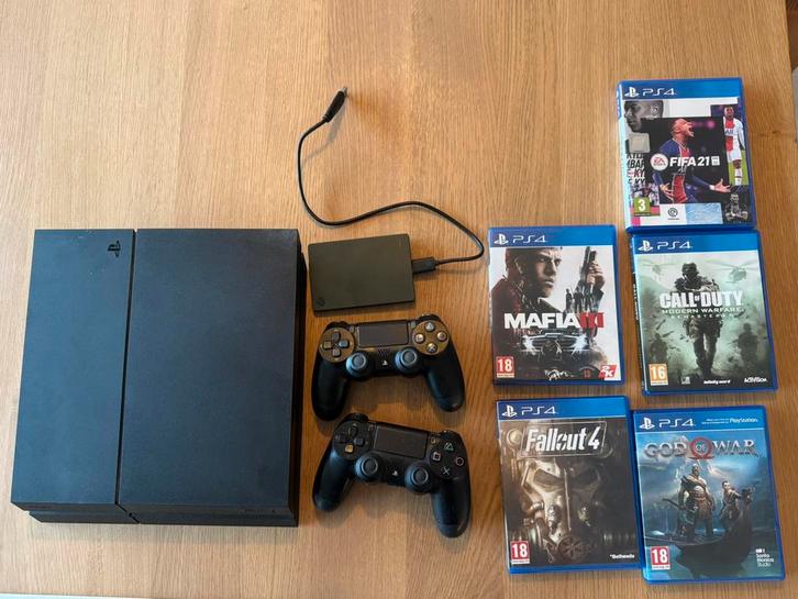 PlayStation 4 – 500GB + 2TB HDD + 5 Games + 2 Controllers, Games en Spelcomputers, Games | Sony PlayStation 4, Gebruikt, Platform