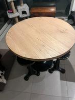 Table ronde et tabourets, Maison & Meubles, Tables | Tables d'appoint, Comme neuf, 60 cm ou plus, Rond, Bois