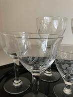 10 VINTAGE Gegraveerde glaasjes., Antiek en Kunst, Ophalen of Verzenden