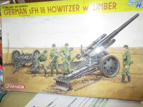 kit Dragon du canon allemand  "sfh 18 "--ww2-1/35, Hobby en Vrije tijd, Modelbouw | Auto's en Voertuigen, Nieuw, Ophalen