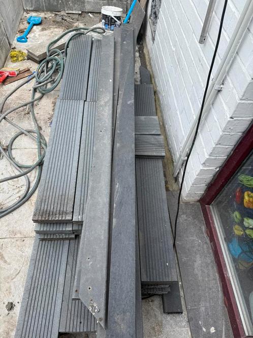 Lames de Terrasse Composite  – Gris Anthracite, Tuin en Terras, Terrasdelen en Vlonders, Composiet, Ophalen