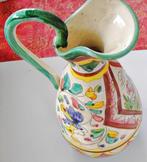 Pichet / vase vintage terre cuite émaillée polychrome, 25 cm, Antiquités & Art, Enlèvement