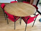 Ronde eettafel 150 cm diameter, Maison & Meubles, Tables | Tables à manger, 150 à 200 cm, Comme neuf, Chêne, Modern