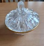 Glazen bonbonniere met gouden rand, Antiek en Kunst, Antiek | Glaswerk en Kristal, Ophalen of Verzenden