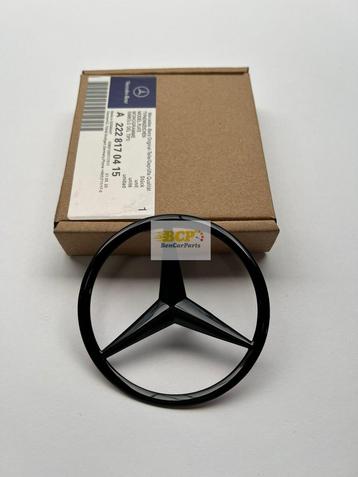 Originele Mercedes W213 Kofferbakembleem Hoogglanszwart 8cm, Enlèvement ou Envoi, Neuf