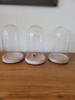 Set van 3 kleine glazen bollen, Ophalen of Verzenden, Zo goed als nieuw