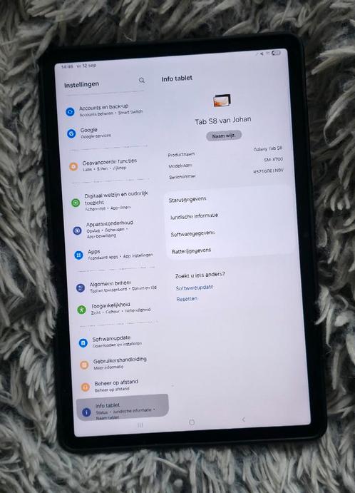 Samsung Galaxy Tab S8 - 256/8, Computers en Software, Android Tablets, Zo goed als nieuw, 11 inch, Ophalen of Verzenden
