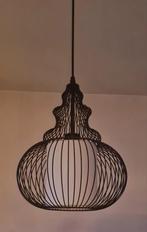 Orientaalse lamp in zwart metaal, Huis en Inrichting, Lampen | Kroonluchters, Ophalen, Metaal