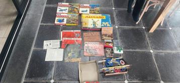 Oud speelgoed Iron Jackpot Meccano dozen onderdelen motor ca beschikbaar voor biedingen