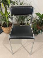 Zes stoelen, Huis en Inrichting, Stoelen, Ophalen, Gebruikt, Zwart