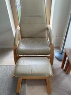Lederen Relaxzetel, Huis en Inrichting, Ophalen, Zo goed als nieuw, Hout