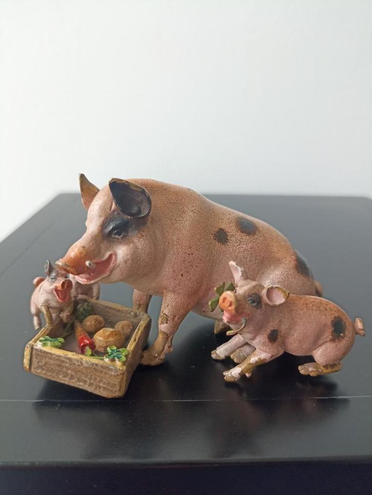 Vienna Bronze - Sow en haar jongen, Antiek en Kunst, Antiek | Brons en Koper, Brons, Ophalen of Verzenden