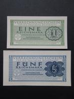 1+5 Reichsmark 1944 Wehrmacht Allemagne WW2 (01), Timbres & Monnaies, Série, Envoi, Allemagne