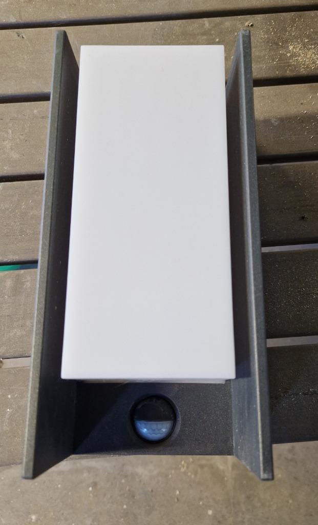 Phillips Wand lamp buiten met Sensor, Tuin en Terras, Buitenverlichting, Zo goed als nieuw, Wandlamp, Aluminium, 50 tot 250 watt