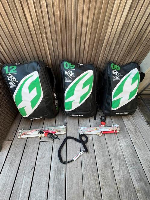 F-ONE Bandit 2015 set, 6+9+12m²  incl. 2 barren (45 & 50 cm), Watersport en Boten, Kitesurfen, Gebruikt, Kitesurf-set, Ophalen