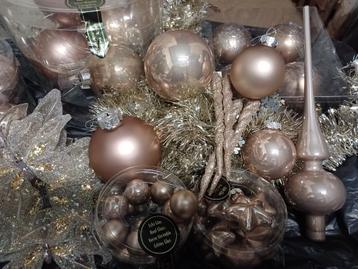 Kerstballen brons glas, Enlèvement, Comme neuf