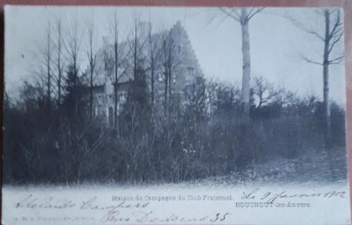 ZELDZAME POSTKAART BOECHOUT 1902 : Maison de CAMPAGNE CLUB F, Verzamelen, Postkaarten | België, Gelopen, Antwerpen, Voor 1920