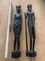 2 houten Afrikaanse beelden licht beschadigd, Antiek en Kunst, Ophalen of Verzenden