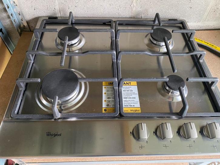 Nieuw zonder verpakking Gaskookplaat Whirlpool AKR 3700 IX, Elektronische apparatuur, Kookplaten, Nieuw, Inbouw, Gas, 4 kookzones