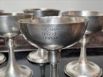 5 kleine verzilverde metalen bekers, Ophalen of Verzenden, Zilver