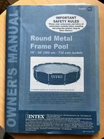 Metalen frame voor zwembad Intex, diam. 305cm, Tuin en Terras, Rond, Gebruikt, Opzetzwembad, Minder dan 80 cm