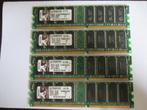 4 x Kingston ValueRAM KVR400X64C3A  DDR 512mb, Computers en Software, RAM geheugen, 1 GB of minder, DDR, Ophalen of Verzenden