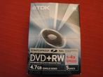 DVD+RW 4.7GB ( 5 DVD réinscriptibles TDK), Computers en Software, Beschrijfbare discs, Nieuw, Dvd, Herschrijfbaar, Ophalen