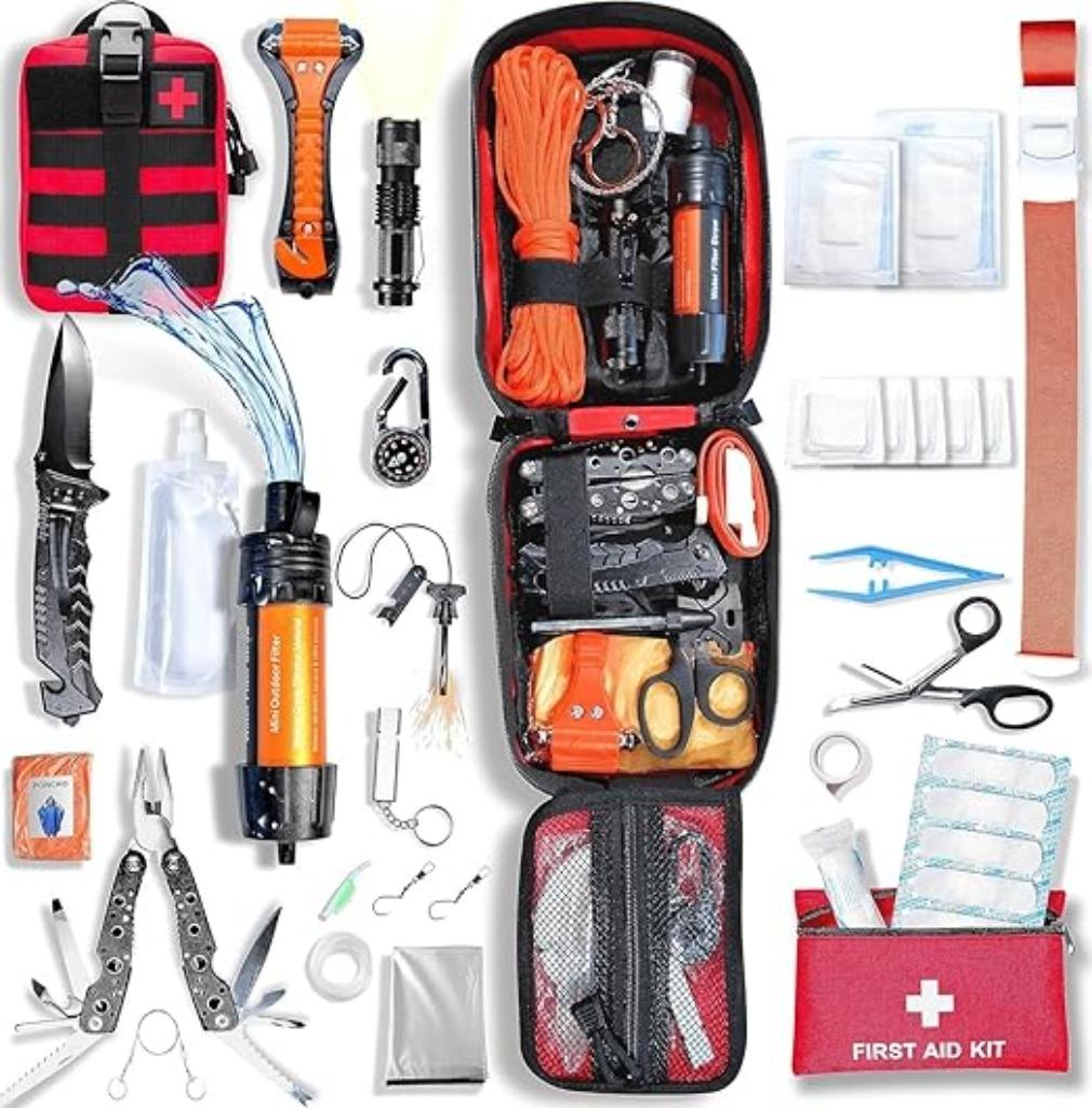 Kit de survie complet | Premiers secours | Équipement milita, Caravanes & Camping, Outils de camping, Neuf, Envoi