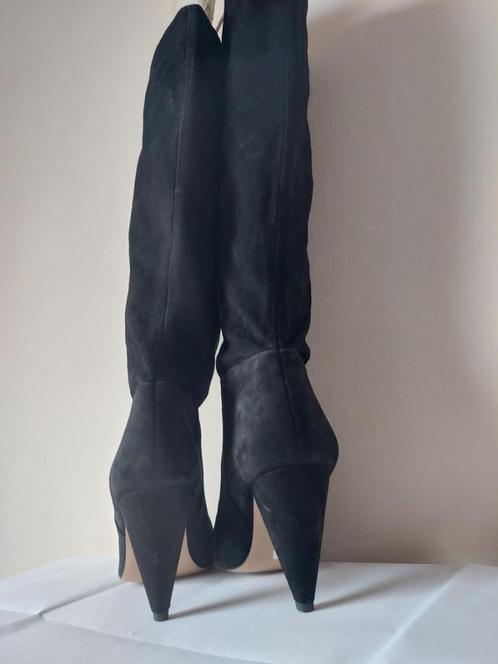791B* jolies bottes noires en suède (41), Vêtements | Femmes, Chaussures, Comme neuf, Bottes hautes, Noir, Envoi