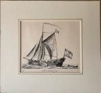 4 gravuren van boten, Antiek en Kunst, Kunst | Etsen en Gravures, Ophalen of Verzenden