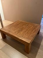 Massieve salontafel teak (100x100), Huis en Inrichting, Ophalen, 100 tot 150 cm, 50 tot 100 cm, Zo goed als nieuw