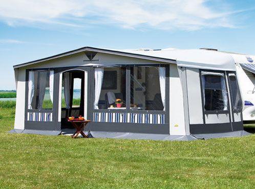 Dwt voortent 3 m diep met luifel en erker vloer isolatie, Caravans en Kamperen, Voortenten en Luifels, Zo goed als nieuw, Ophalen