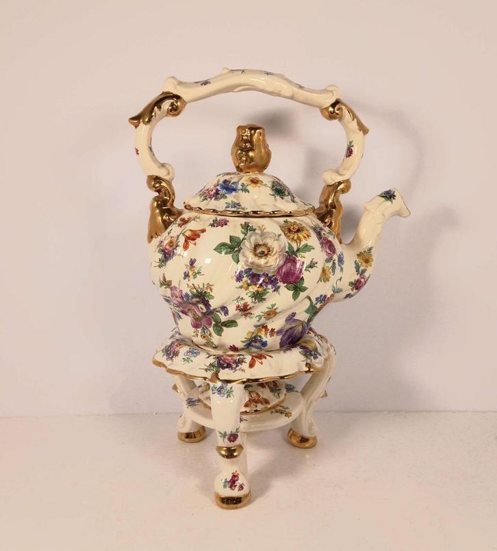 Théière sur réchaud -  keralux - boch frères belgium, Antiquités & Art, Antiquités | Céramique & Poterie, Enlèvement