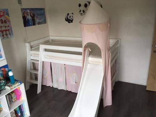 bed jeugdkamer Hoppe Kids, Huis en Inrichting, Slaapkamer | Bedden, Zo goed als nieuw, Eenpersoons, 90 cm, 200 cm, Hout, Wit, Ophalen